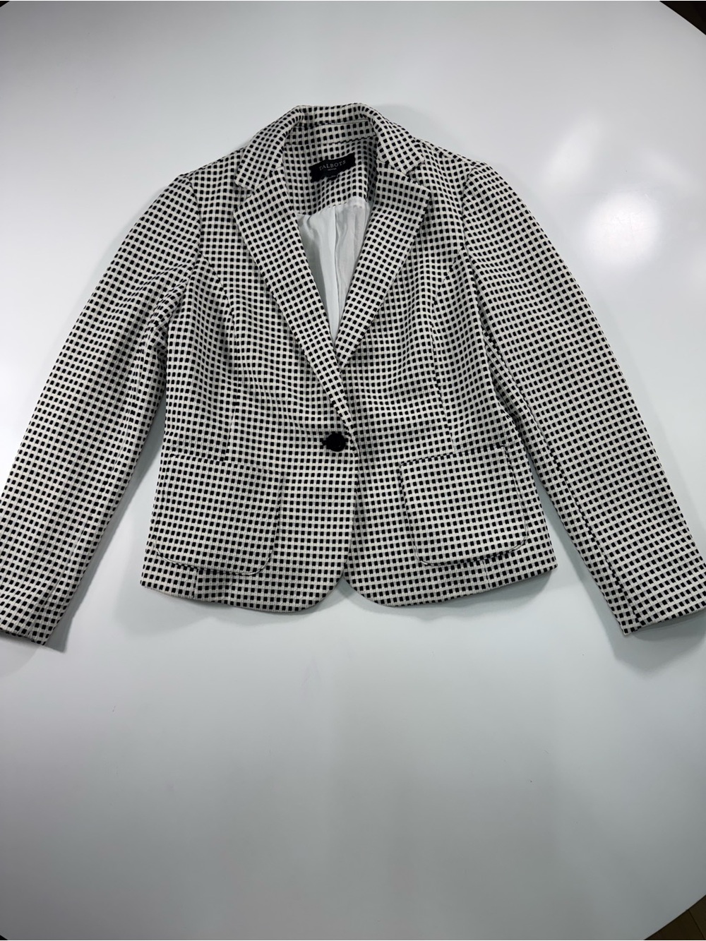 Talbots Black & White Houndstooth Blazer - Picture 2 of 5